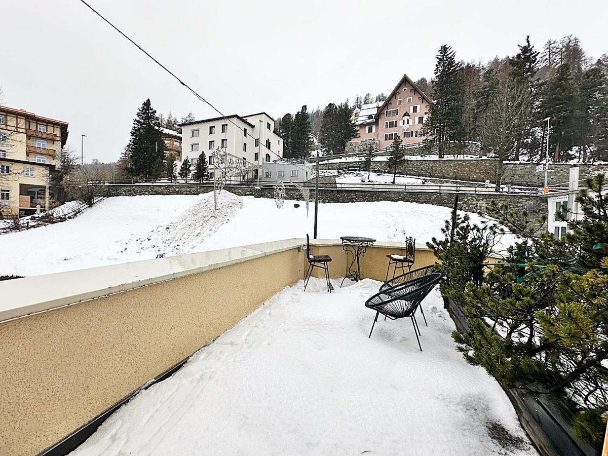 Kleines Juwel, Zentral, Mit Garage Und Pool - Cb102 Lägenhet St. Moritz Exteriör bild